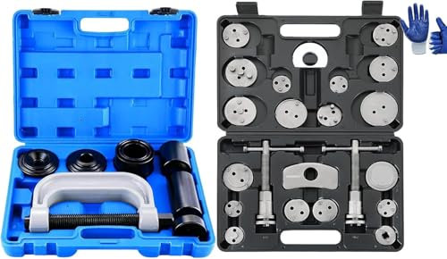 ZQYPENOZ Ball Joint Removal Tool Kit Ball Joint Press & U Joint Removal Kit & 24pcs Heavy Duty Disc Brake Caliper Tool