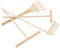 ibasenice Lot De 4 Mini Râteaux De Jardin Zen en Bambou pour Décoration De Table Et De Bureau