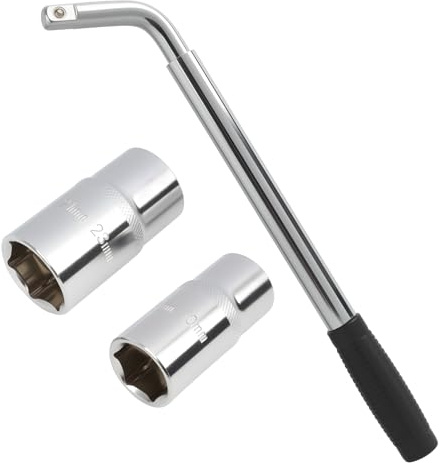 Wvxilyr Chiave per Dadi Ruota Estensibile, Chiave Telescopica Ruote Auto, Chiave Telescopica Per Dadi Ruota, 2 Prese Reversibili da 17 mm e 19 mm, 21 mm e 23 mm, Utensile per Sostituzione Pneumatici