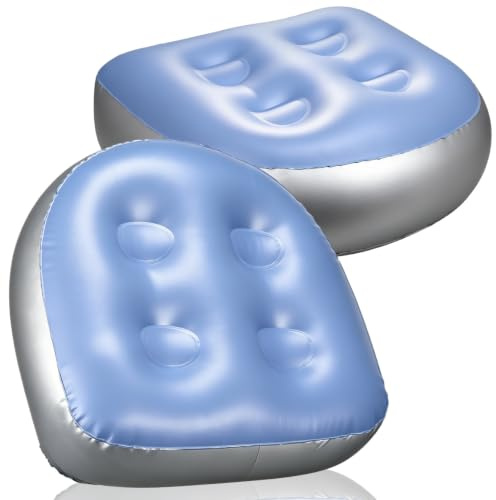OATIPHO Inflatable Bath Cushion with Suction Cups Adjustable Bathtub Seat Cushion for Spa Hot Tub and Shower Bench Seat Portable Bath Accessory for Relaxing Support 2 pack
