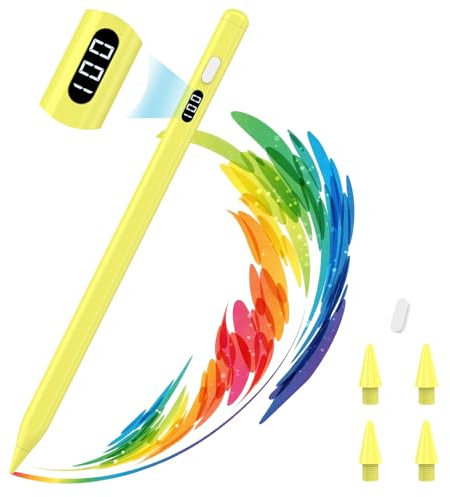 Moko Lápiz Stylus para iPad 2018-2026, Lápiz USB-C con Pantalla LED | Detección De Inclinación, Rechazo De Palma,Para iPad 11/10/9/8/7/6,Air M4/M3/M2/5/4/3,Pro 13/12.9/11,Mini 7/6/5