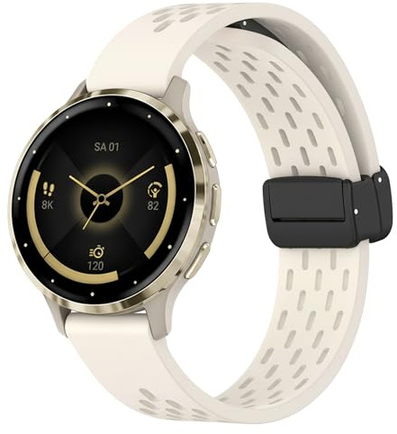 Hiseus Armband Kompatibel mit Garmin Venu 3s 41mm / Venu 3 45mm, Atmungsaktives Poröses Silikon Sport Ersatz Armband