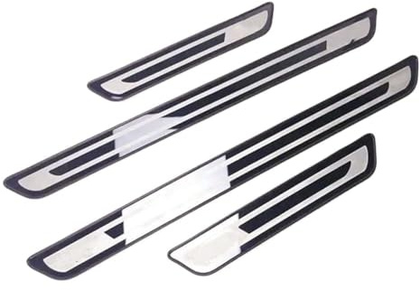 Tryagat 4Pcs Protection de Seuil de Porte en Acier Inoxydable pour Peugeot 205 GTI, Seuils de Porte Auto, Plaques de Seuil Anti-Rayures Accessoires