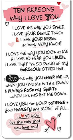 Inspired Words Magnetic Bookmark - Ten Reasons Why I Love You