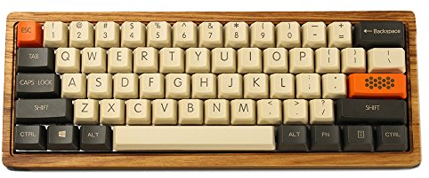 YMDK Coque de clavier mécanique MX avec impression de carbone 87 104 60 touches épaisses en PBT OEM pour clavier mécanique MX (touches uniquement) (61)