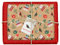 dabelino 4x Geschenkpapier Weihnachten: hochwertiges, beidseitig bedrucktes DIN A2 (42x59 cm) Geschenkpapier 'Moderne Ornamente' + 4x Anhänger im Set (rot, braun, grün, Kraftpapier, Recycling-Papier)