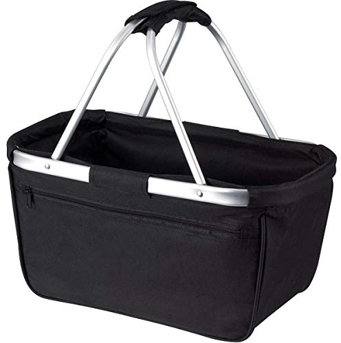 ShoppBag Einkaufskorb Korb Picknick Lunchpakete Reise Bag Faltbar Tasche, Farbe Schwarz