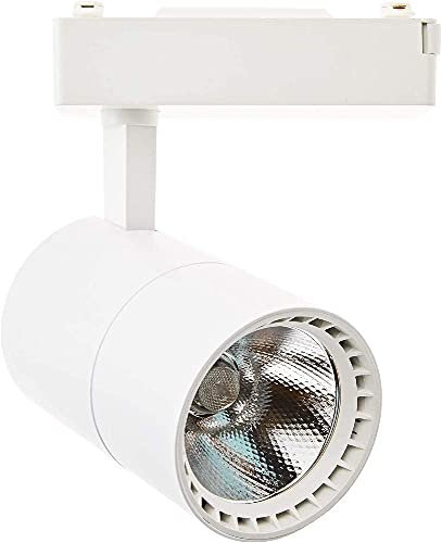 Jandei - Foco Techo Led Carril 40W, Luz Fria 6000K, 2700 Lúmenes, 220V 50-60Hz Monofásico, Aluminio para Vestidores, Escaparate, Tienda, Oficina. (Blanco)