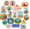 Luggage stickers 20x suitcase patches vintage travel labels retro vintage graffiti iphone car stickerbomb style vinyl decals door skateboard cafe fridge patches