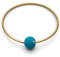 JUKSEREI Damenring Gold Birthstone-Ring Dezember Türkis - Geburtsring/Geburtstagsring Turquoise Türkisfarben Gesundheit + Weisheit - RBSCHDEZg-54