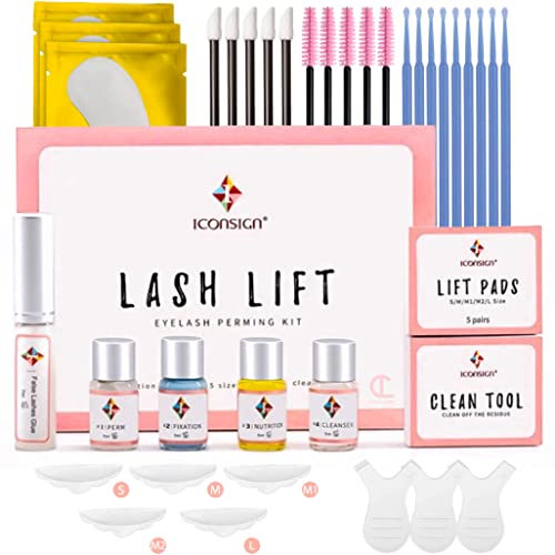 Wimpernlift-Kit – aktualisiert für 2025, professionelle sofortige Dauerwelle, Lifting & Curling für Wimpern, semi-permanenter Salon & Heimwerker zu Hause, inklusive Augenschutz, Pads und Zubehör