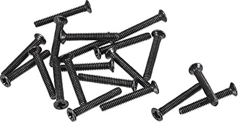sourcing map 150 Stück Phillips Senkkopfschrauben M2 x 14mm Kreuzschlitzschraube Flachkopf Schrauben Schwarz für Laptop PC TV Lüfter Schalter