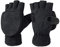 Winterhandschuhe, 1 Paar Winter Warme Handschuhe, Fingerlose Polar Fleece Handschuhe Fäustlinge, Fingerlose Warme Handschuhe Winddichte Handschuhe mit Flip Cover für Männer Frauen (Schwarz, M)
