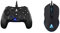 The G-Lab K-Pad Thorium USB Wired PC & PS3 Gaming Controller with Built-in Vibration, Wired Gamepad - Noir & Kult Helium Souris Gamer Filaire USB - Rétroéclairage LED 7 Couleurs, 6 Boutons