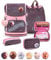 Belmil Premium Smarty Plus ergonomisches Schulranzen Set 5-teilig mit Patch Set 6 Stück, AGR, Brustgurt, Hüftgurt, Magnetverschluss (405-51/P/S Mint)