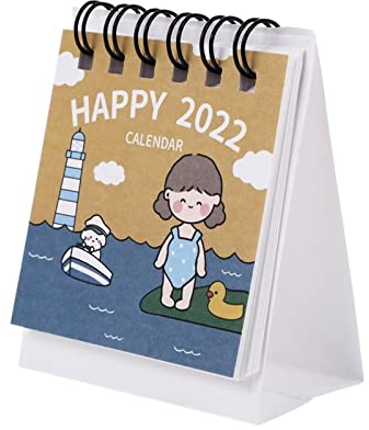 JKXWX Tischkalender Modische und frische 1 stück Kreativer Desktop 2022 Kalender Monatlicher Kalenderplaner Kalender Schreibtisch Kalender