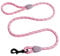 AllPetSolutions Rope Dog Lead - Heavy Duty Walking, Running, Outdoor Training Lead for Dogs - Anti-Tangle Leash, 360 Hook, Strong Clip, Easy Grip Loop Handle - Reflective Pink, Braided Nylon, 140cm