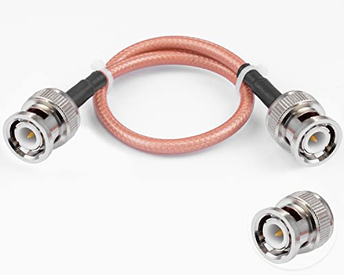 Vecys BNC-Stecker auf BNC-Stecker Kabel 50 Ohm BNC-Stecker auf Stecker RG400 HF-Koaxial-Pigtail-Überbrückungskabel 12/30 cm für HF-Antennen Ham Radio Handheld