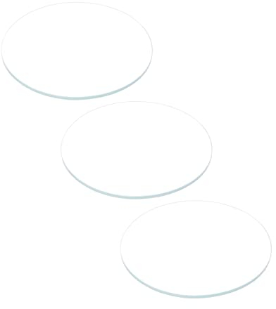 sourcing map 3Stück Uhr Glas Kristall Linse, 40mm Durchmesser 1,1mm Kantenstärke Doppelkuppel Runde Klarsichtglas Ersatzteile für Uhrmacher Uhr Glas Linse Ersatzteil