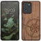 kwmobile Hülle kompatibel mit Xiaomi Poco X5 Pro 5G Hülle - Holz Case - Handy Cover - TPU Handyhülle in Dunkelbraun Kompass Vintage