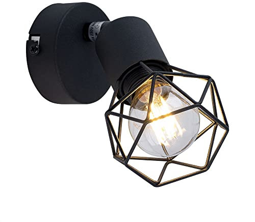 LED Geflecht Wand Leuchte schwarz Wohn Schlaf Zimmer Beleuchtung Lese Spot verstellbar Flur Strahler Lampe