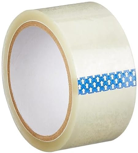 Kajal Klebeband Paketbänder Paketband Packband Verpackungsband Kartonband 60 Meter x 48mm Stärke 45 mic (72 Klebebänder, Transparent)