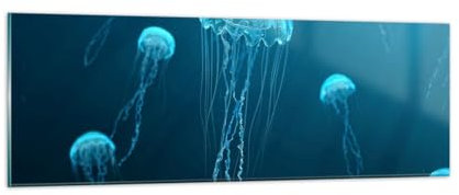 ARTTOR Bilder auf Glas 90x30cm Wandbild Glasdruck Maritim Tiere - 5299