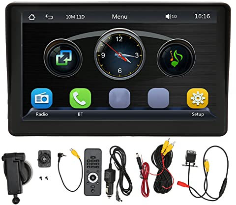 7 Inch Touch Screen Car MP5 Player with Sun Visor, LED Reverse Camera - Multifunctional Multimedia Stereo for Cars - Enhance Your Driving Experience