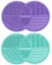 2 Pcs Silicone Make Up Brush Cleaning Mat, Makeup Brush Cleaner Mats, Cosmetic Cleaning Pads, Portable Washing Tool with Suction Cup for Makeup Cosmetic Brushes
