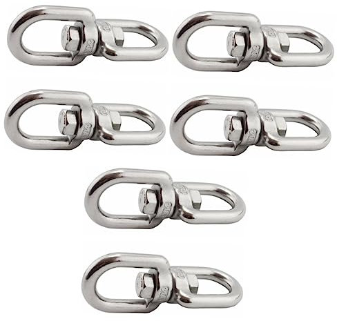 Mobestech 6 STK hängende Korbhaken Pflanzenrollen für Hängepflanzen Heavy Duty Haken zum Aufhängen Spinner für hängende Körbe doppelter Clip schwer hängender Korb Aufhänger