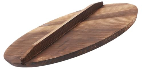Luxshiny Cubierta De Wok De Madera Tapa Antigoteo y Antiescaldaduras Para Utensilios De Cocina Accesorio Práctico y Elegante De Cocina Casa