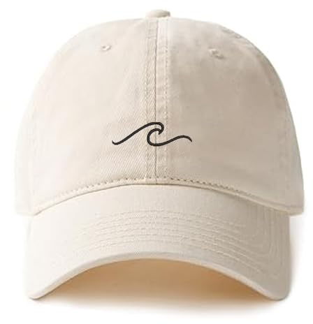MIMAYIN Wave Baseball Cap Stickerei Basecap Baumwolle Verstellbare Reine Farbe Baseballmütze Sport Visier Hut für Herren Damen