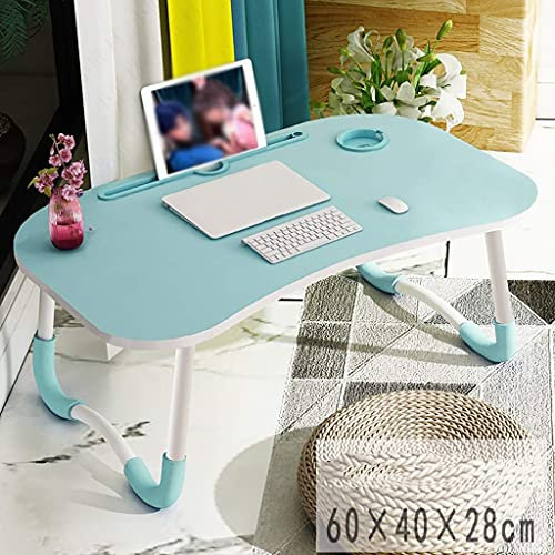 IUokLU Computertisch Laptop-Schreibtisch Bett Klappbarer Fauler Kleiner Schreibtisch Schlafsaal-Schreibtisch Zuhause Klappbarer Computertisch Geeignet für,Grün-60 * 40 * 28CM