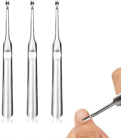 WeddHuis 3 Pièces Coupe-Cuticules, Repousse-Cuticules, Cuticle Trimmer, Nail Art Cuticle Pusher, pour Soin des Ongles de Doigts et Pieds, Manucure et Pédicure, Femmes et Filles (Argent)