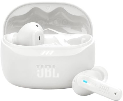 JBL Tune Beam 2, Kabellose Bluetooth-In-Ear-Kopfhörer mit Noise-Cancelling, 48 h Wiedergabezeit, IP54 wasser - und staubgeschützt, Multipoint-Verbindung, ergonomisches Design, Weiß