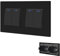 BSEED Interruptor de Cristal 2 Gang 1 Vía + 2 Gang 1 Vía, Interruptor Pulsador Empotrable con Indicador Luminoso LED, Interruptor de Pared para Salón, Oficina, Cocina -Negro