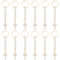 WEBEEDY 12 Sets Croix Porte Clé Porte-clés Christian Suppples Porte-clés en vrac avec Breloque Croix, Perles et Clés, Porte-clés pour Femmes et Adultes, Cadeaux de Baptême