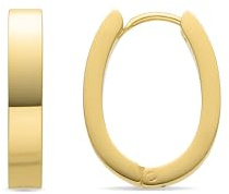 LUXENTER Firax Ohrringe mit 18-karätigem Gold-Finish, Pequeños, Metall, Kein Edelstein