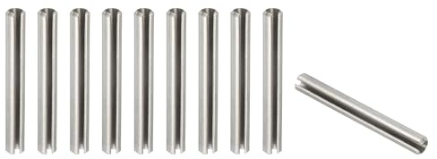 PATIKIL 10 Pcs Pasador De Resorte Ranurado 1/4 x 2 6.35mm x 50mm Plateado | Pasadores Partidos, Acero Inoxidable 304, Para Reparación De Máquinas Automotrices Y Mejoras Del Hogar