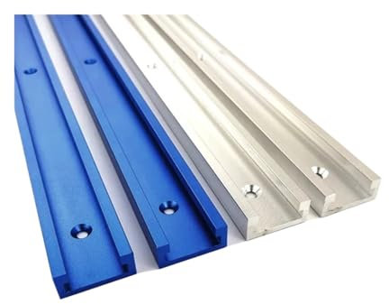 T Track Miter Track 300-800mm Woodworking T-Slot Miter Track Aluminum Alloy T-Track Miter Gauge Track Slot for Wood Working Workbench Tools(Silver,800mm)
