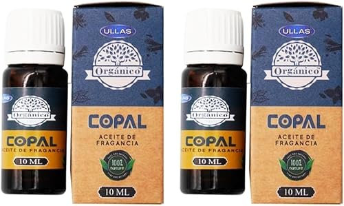 Aceite De Fragancia de Copal - 2 botellitas de 10 ml - Bienestar Natural en cada Gota - 100% Puro - Orgánico