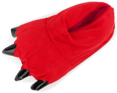 OCHENTA Klauenschuhe Tierhausschuhe Cosplay Cartoon Animation Slippers Paw, Rot, Small