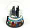 Chicago Flagge und Skyline Schneekugel, 8,9 cm