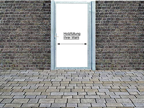 Tor Holztor Gartentor Hoftor Verzinkt mit Pfosten Ohne Holzfüllung (HxB) 180cm x 105cm