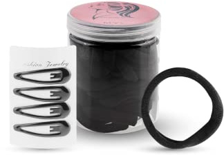 Elastici per Capelli 30 Pezzi – Colore NERO – Morbidi, Senza Metallo & Riutilizzabili – Set Unisex per Donna, Uomo e Bambini – Perfetti per Code, Chignon, Trecce – Idea Regalo Natale e Compleanno