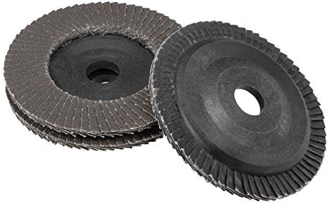 sourcing map 4-inch Flap Wheels 72 Page Grinding Sand Papers for Angle Grinders 120 Grits 3 Pcs