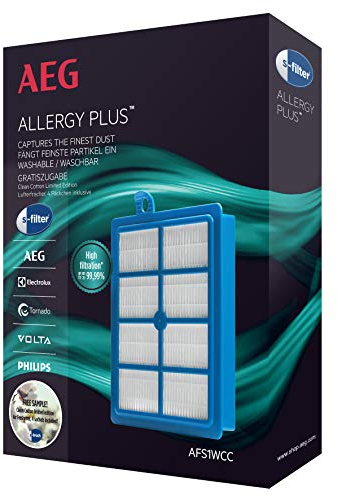 AEG AFS1WCC - Filtro para aspiradora UltraOne,UltraSilencer, VX6, VX6-2,VX7, VX7-2, LX7, LX7-2,VX8, VX8-2, VX9-öko, VX9-2, LX8, LX8-2, LX9, color azul