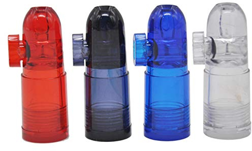 Snuff balles Tabatière Ronfler Bullet Rocket Forme nasale Sniff Bouteille en Verre (4 Pack)
