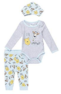 Disneybaby Winnie Pooh und Tigger Set Babybody Hose und Mütze (80)