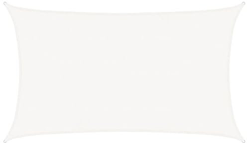 vidaXL Voile d'Ombrage Bâche de Voile de Soleil Toile d'Ombrage Protection UV Jardin Terrasse Balcon Extérieur 160 g/m² Blanc 5x8 m PEHD
